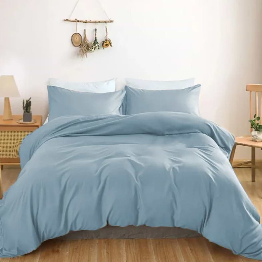Комплект постельного белья MirSon Satin Light Pro 10-019 Gray-blue 220х240 (2200011024523)